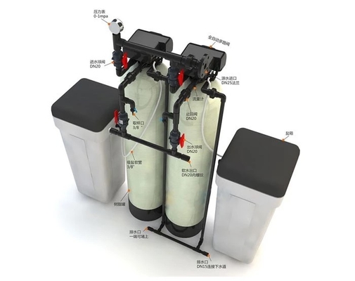 Boiler Water Softener / Well Water Softener System 0.16-0.24KG/L Salt Consumption